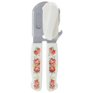 The Pioneer Woman Vintage Floral Can Opener Kitchen White Pink Floral Metal